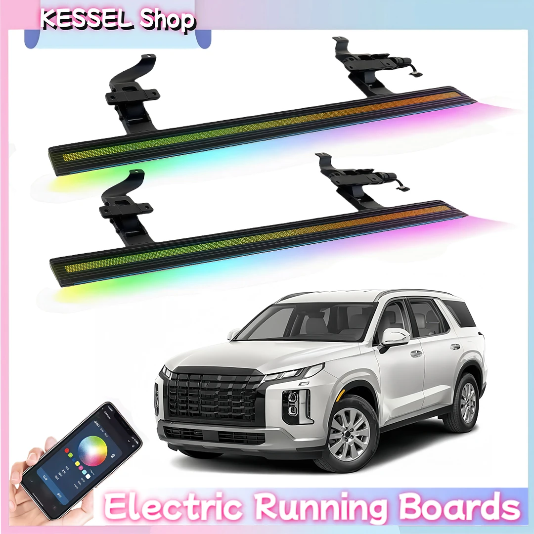

Power Side Step with LED Light Electric Running Boards fits for Hyundai Palisade 2020-2025 Deployable Retractable Steps
