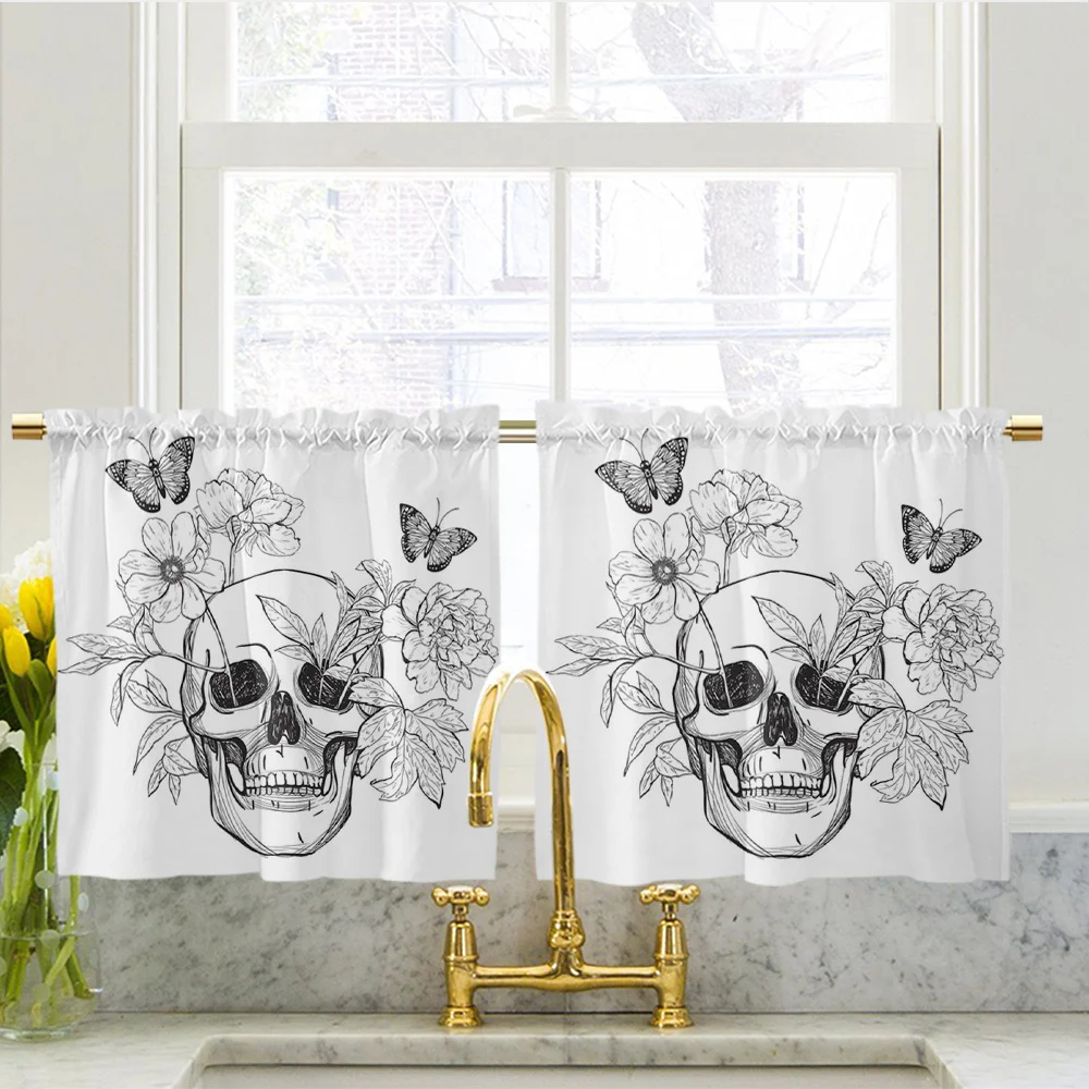 2 adet, kafatası ve çiçek dese - Curtain Rods incelemesi ve fiyatı