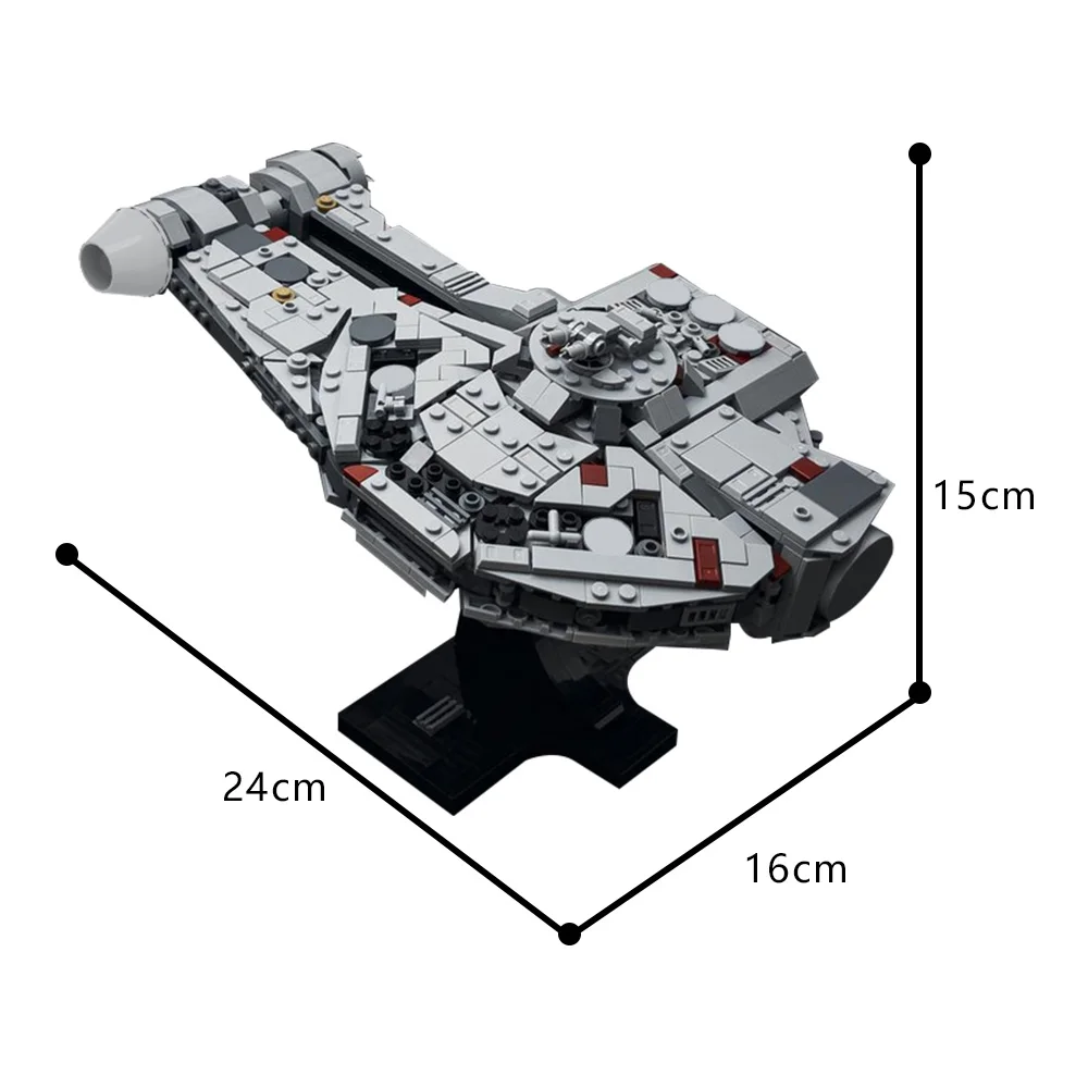 MOC Dash Rendar's Outrider from Falcon Model Building Blocks Space War Falcon Escaper Spaceship Architecture Bricks Toy Gift