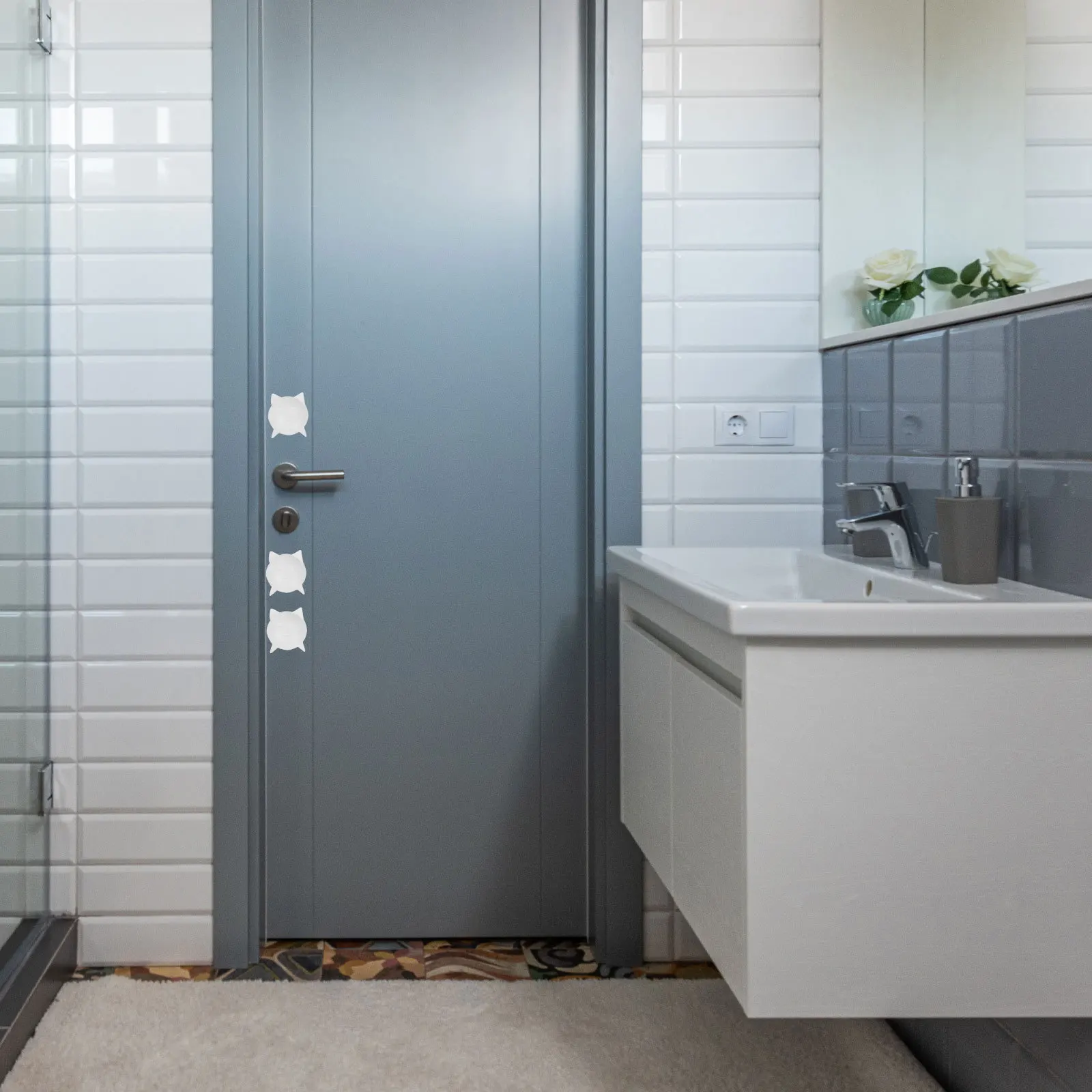 

8pcs Silicone Door Handle Pad Self Adhesive Collision-Proof Bumper For Home Hotel Office Refrigerator Wall Protector Mute