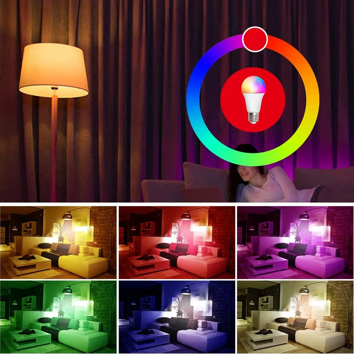 16 Color Rgbw Colorful Infrared Remote Control Bulb 24 Key Remote Control Spotlight Color Changing Party Atmosphere Light view 4