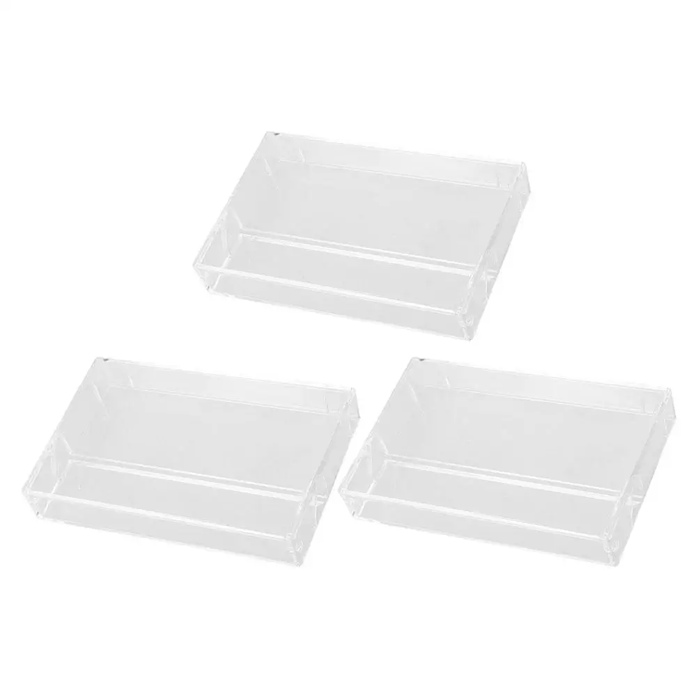 3 Pcs Retro Cassette Tapes Storage Cases Plastic Tape Cases Audio Storage Products Clear Case For Cassette Music Box