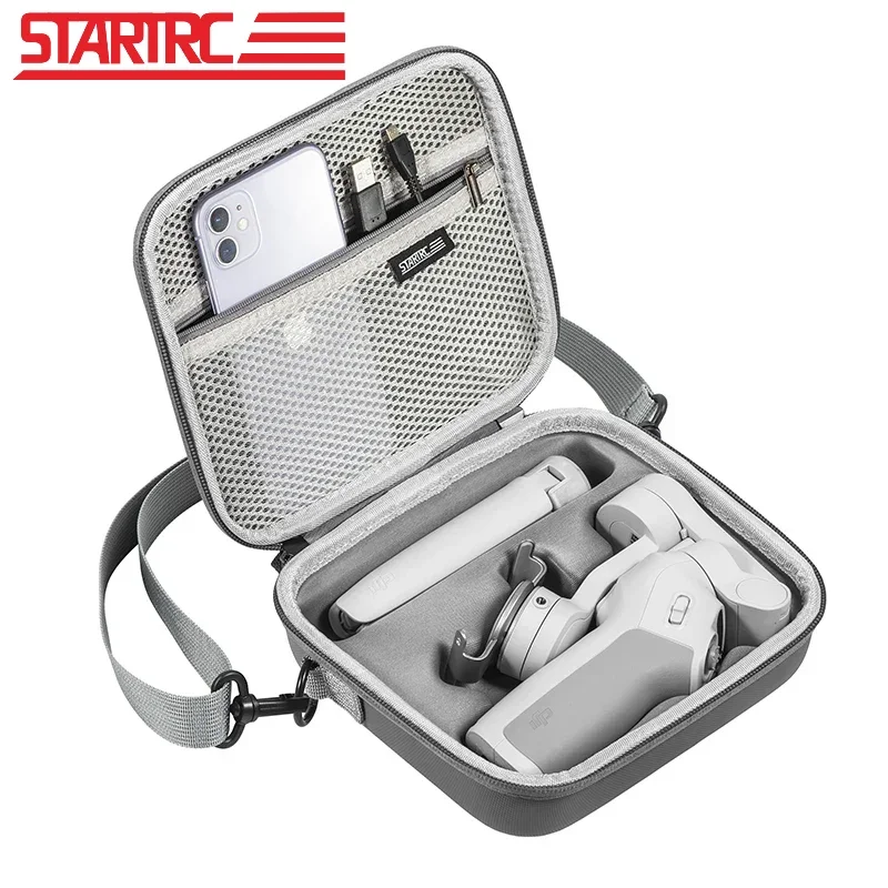 For DJI OM 4 Carrying Case PU Storage Bag Portable Handbag Travel Shoulder Bag Fo OSMO Mobile 3 4 SE Handheld Gimbal Accessories