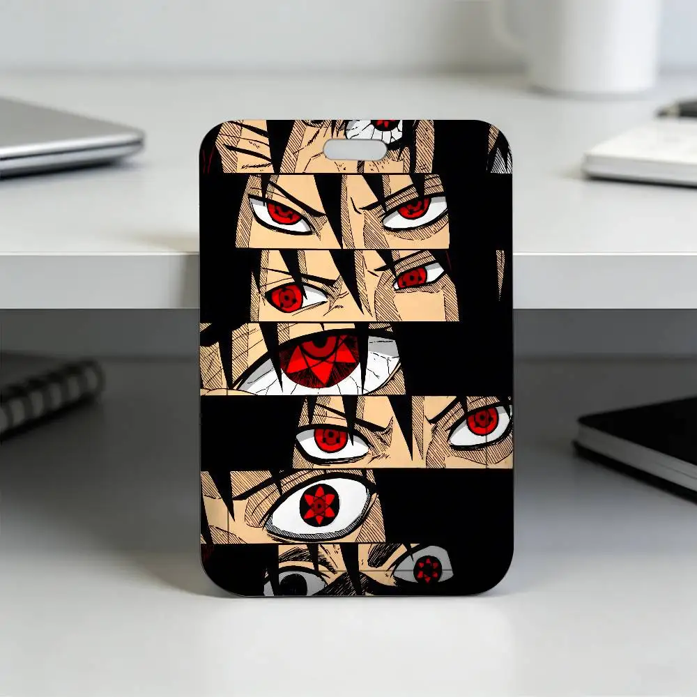 Anime N-NARUTO Akatsuki Itachi Sharingan Transparenter Kartenhalter Mitarbeiter Plastik-Schiebeabdeckung Schlüsselband Arbeits-Geschäfts-ID-Tasche Bus – Detail 29