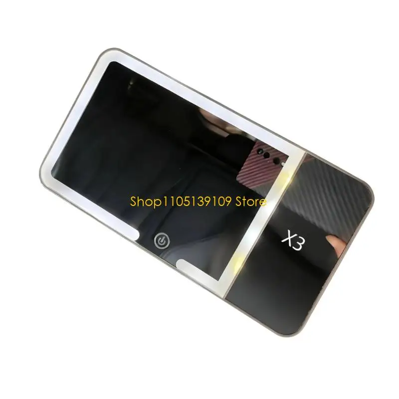 Portable Rechargeable Car Makeup Mirror With Auto Dimming LED Lights And Secure Sun Visors Attachment Quick Installation view 5