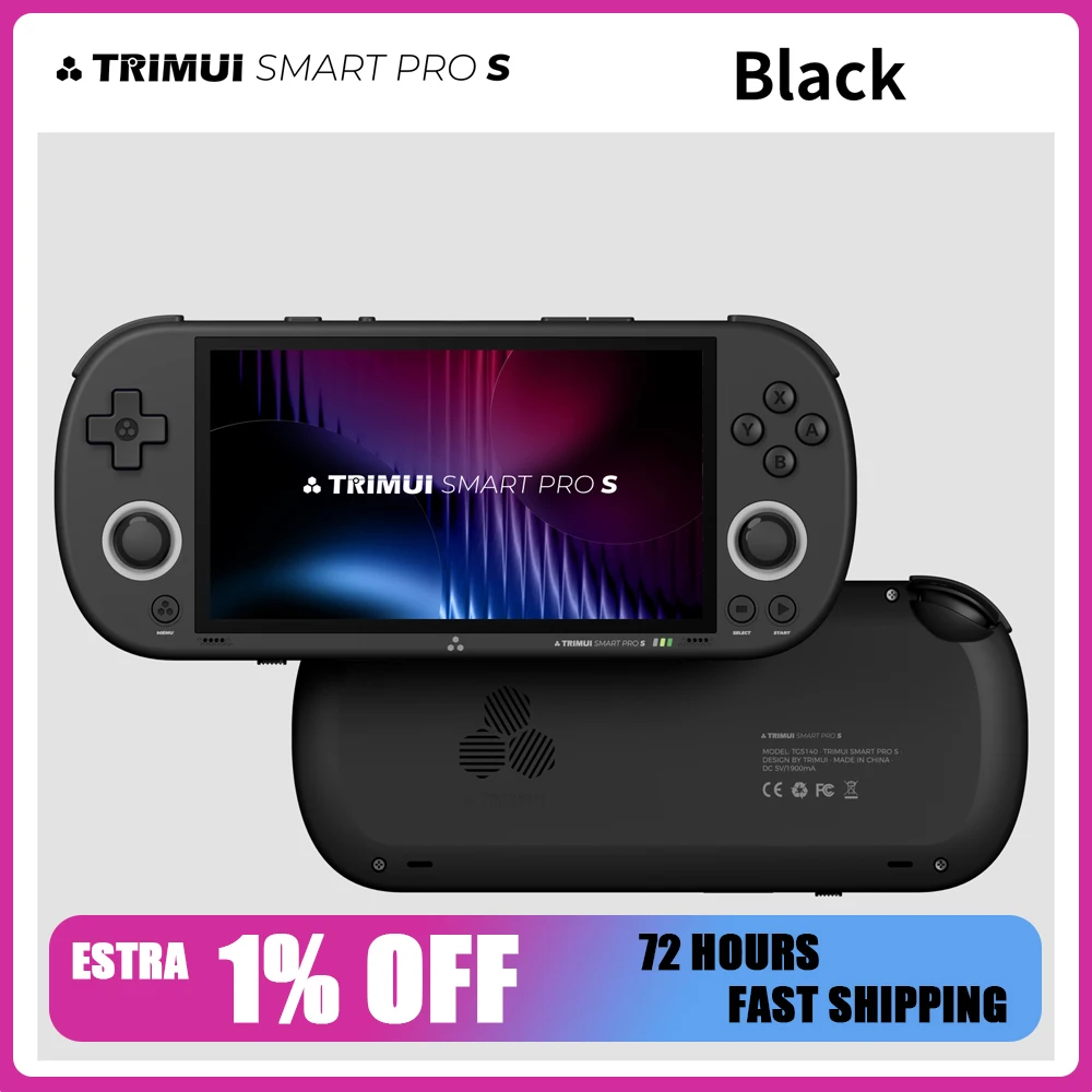Trimui Smart Pro S وحدة تحكم بجهاز لعب محمول 4.96 بوصة IPS شاشة نظام لينكس عصا التحكم RGB الإضاءة Smartpros ريترو لعبة فيديو هدية