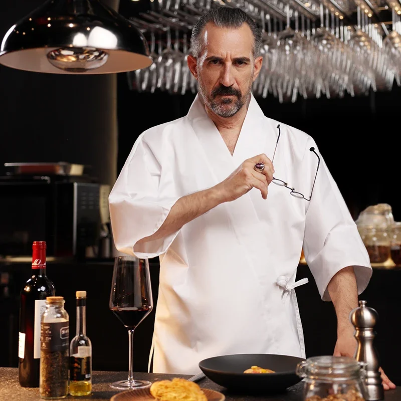 النمط الياباني الشيف المطبخ موحدة السوشي مطعم الشيف سترة كيمونو الكورية اليابانية المطبخ ملابس العمل النادل الطبخ القمم