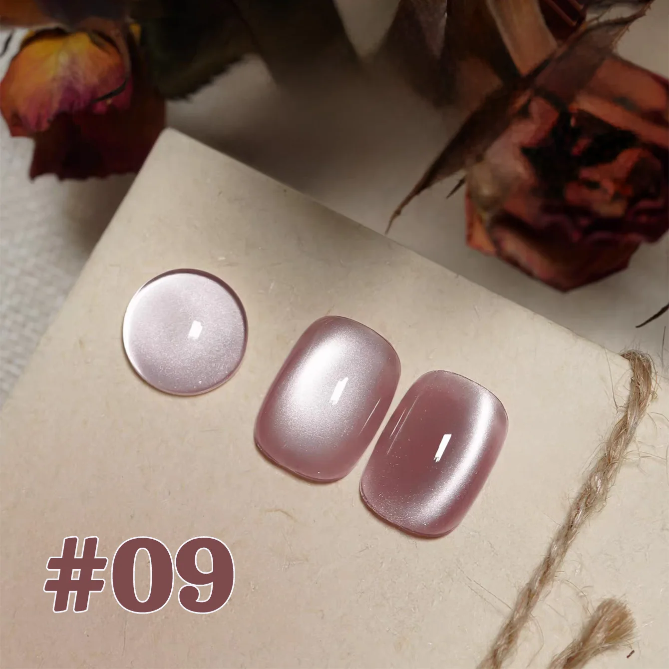 1-24pcs PSK Maple Forest Evening Cat Eye Gel เล็บ 2025 ฤดูร้อนและฤดูใบไม้ร่วง Whitening Maillard Glitter ลูกปัดแก้วเล็บ