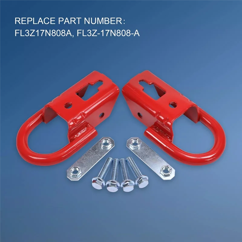 

2PCS Front Towing Hook Red New For Ford F-150 2015-2019 FL3Z17N808A FL37-17N808-A