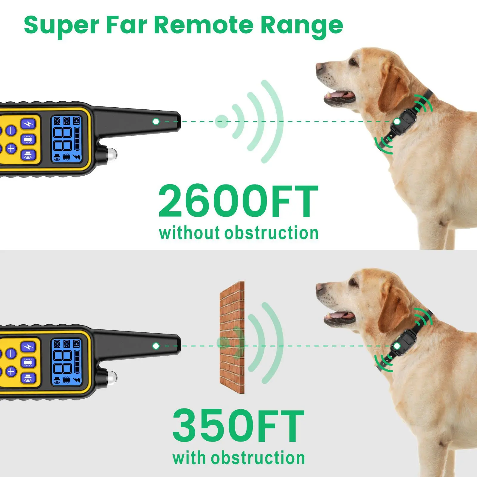 Electric Dog Training Collar Waterproof Dog Bark Collar Pet With Remote Control Rechargeable Anti Barking Device All Breed Dogs