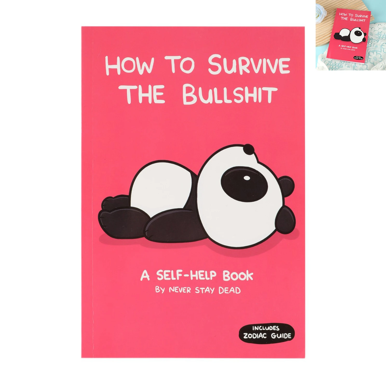 

Notebook with How To Survive The Bullshit Theme Interactive Self Healing Journal with Cartoon Therapy for Stress Relief