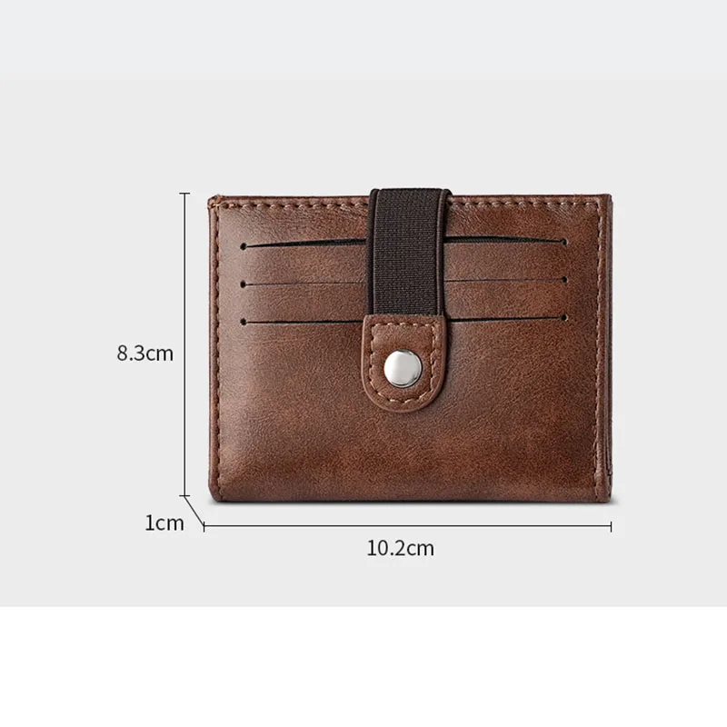 Women Men Pu Leather Slim Wallet Small Male Credit ID Card Holder Vintage Multi-Card Driving License Case for Women Men