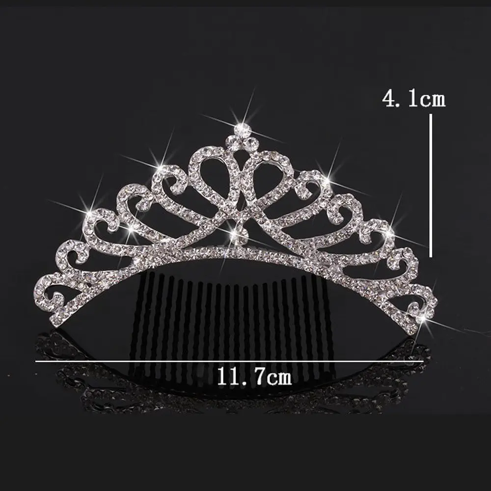 Diadema elegante para novia, Tiara, peineta para el pelo, tocado de corona dulce, joyería de boda, accesorios de moda, Accesorios para peinados