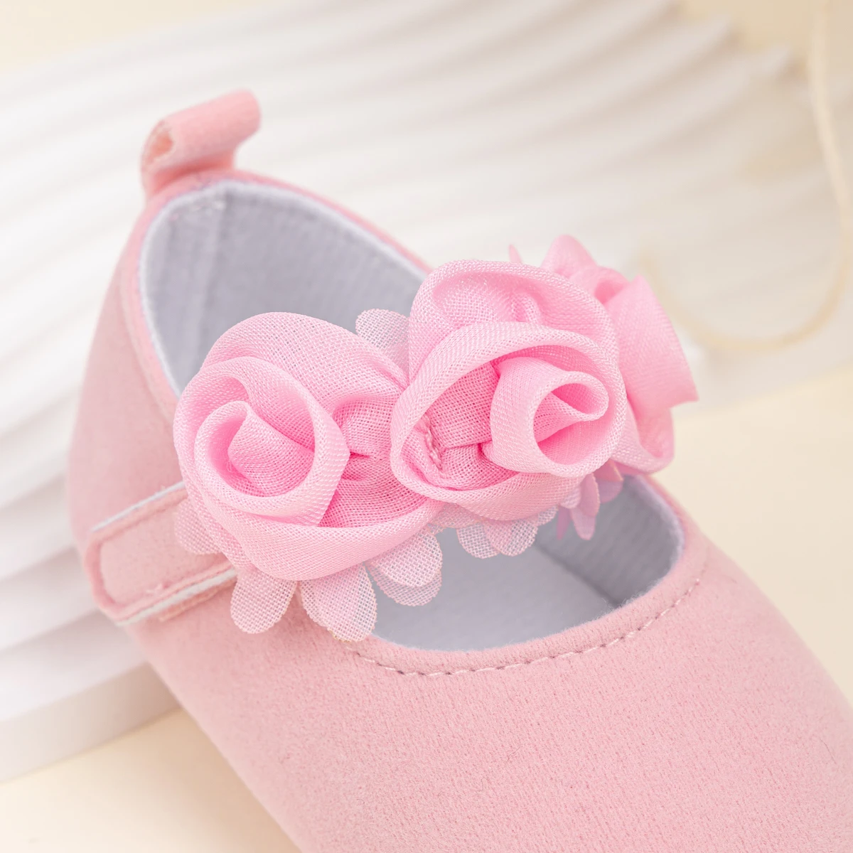 KIDSUN Baby Girls Shoes 3-Colors Flower Cotton Sole non-slip Princess Shoes Toddler First Walkers Crib Shoes Infant Moccasin