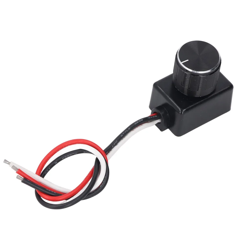 Durable 12-24V DC LED Dimmer Switch ABS Aluminum Alloy PWM Dimming PWM Dimmer Switch Dimmer Rotary Knob Boat Lighting