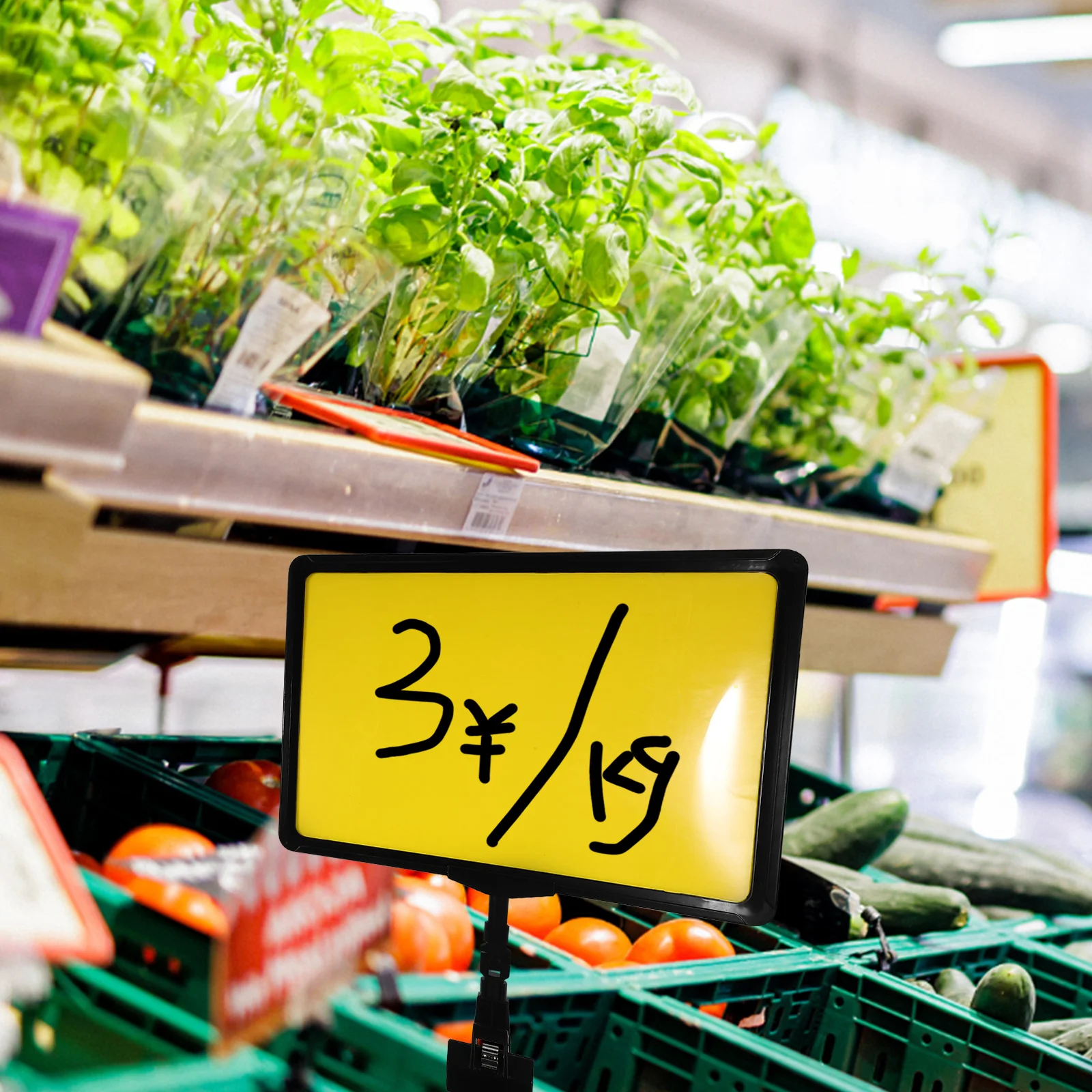 Vendor Supermarket Price Tag Easel Stand Advertising Label Rack Shelf Markers Abs