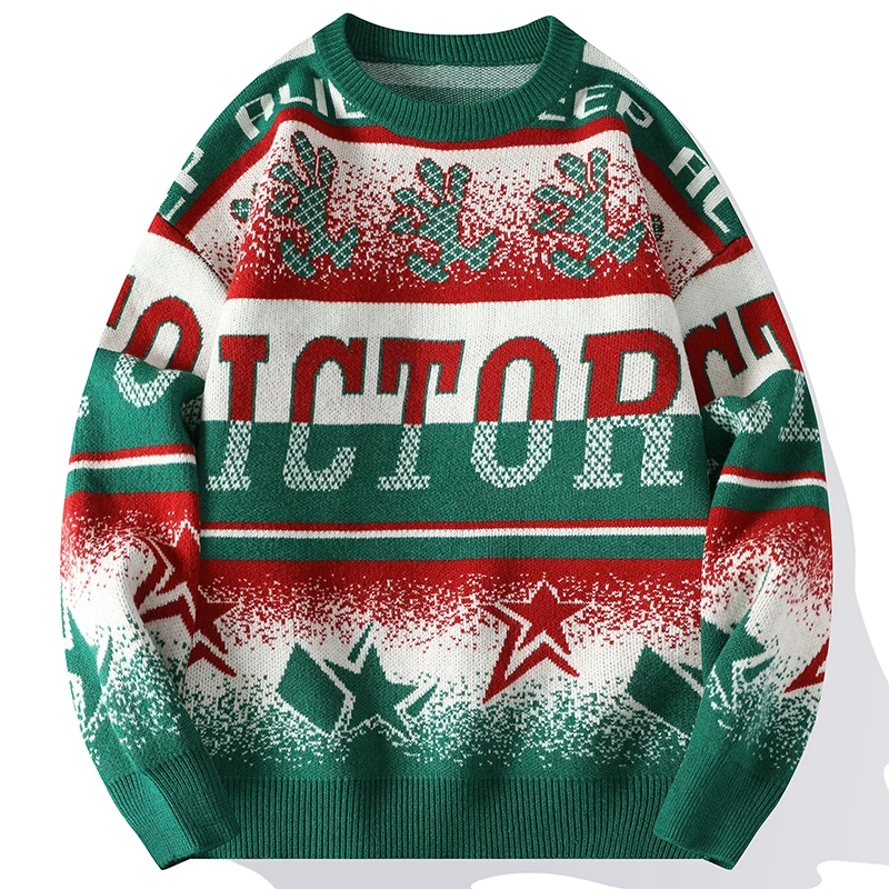 

2023 Winter New Men Harajuku Christmas Sweater Top Quality Fashion Mens Knit Pullovers Soft Warm Male Autumn Turtleneck Sweaters