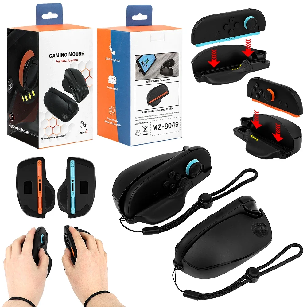 1 Pair  Black Gaming Controller Mouse Stable Control for Sho