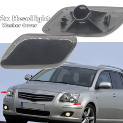 For Toyota Avensis T25 2006 - 2008 Front Bumper Headlight Washer Spray Nozzle Cover Headlamp Washer Jet Cap Unpainted Plastic