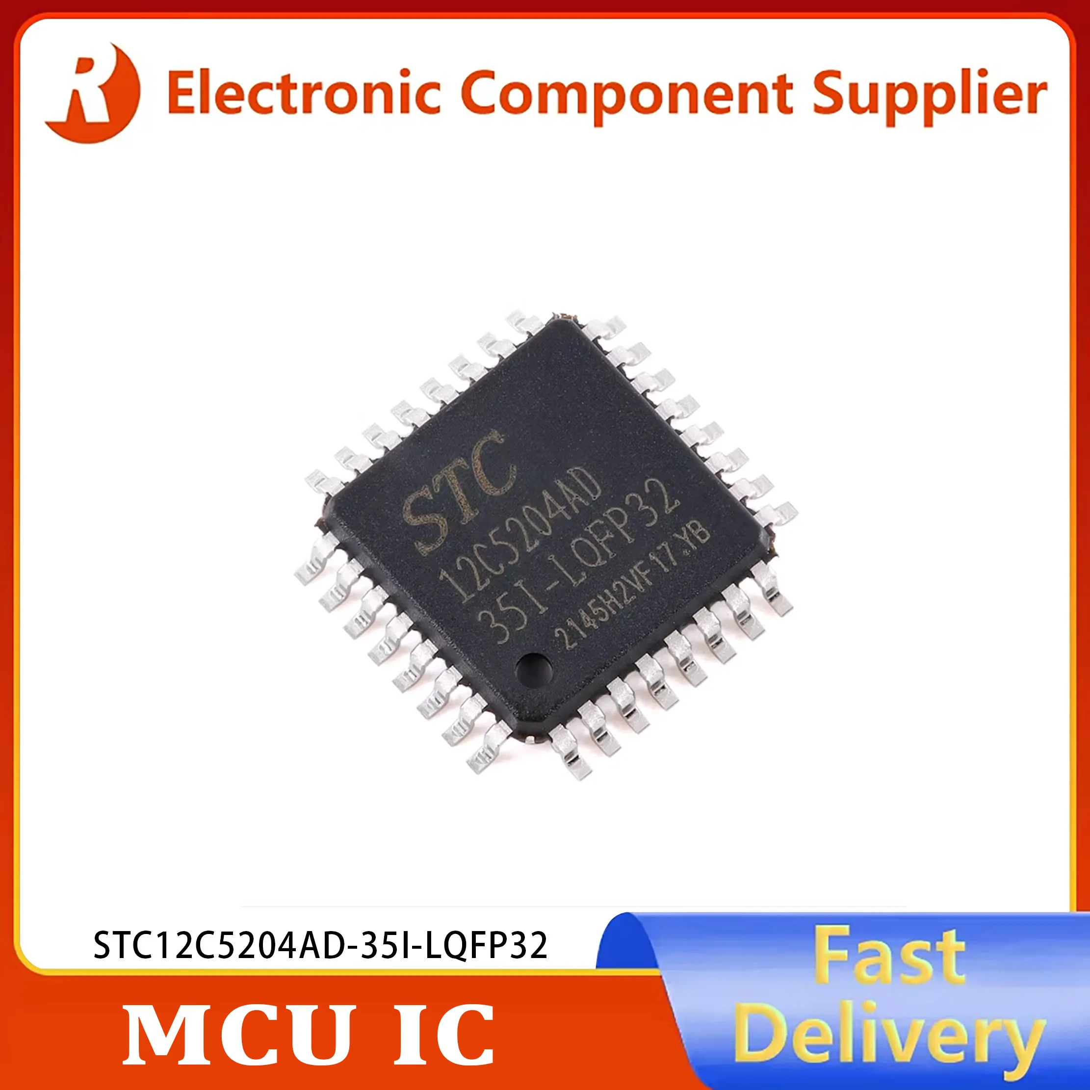 10pcs-1pcs Genuine Original STC12C5204AD-35I-LQFP32 1T 8051 Microprocessor Microcontroller Chip