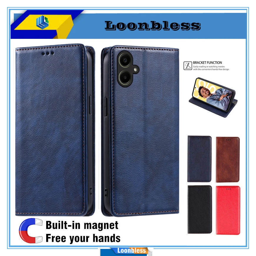 Phone Fundas For Samsung Galaxy A06 Case Etui Samsung A06 Cover Book Leather Coque Galaxy A06 A 06 SamsungA06 Wallet Shell 4G 5G