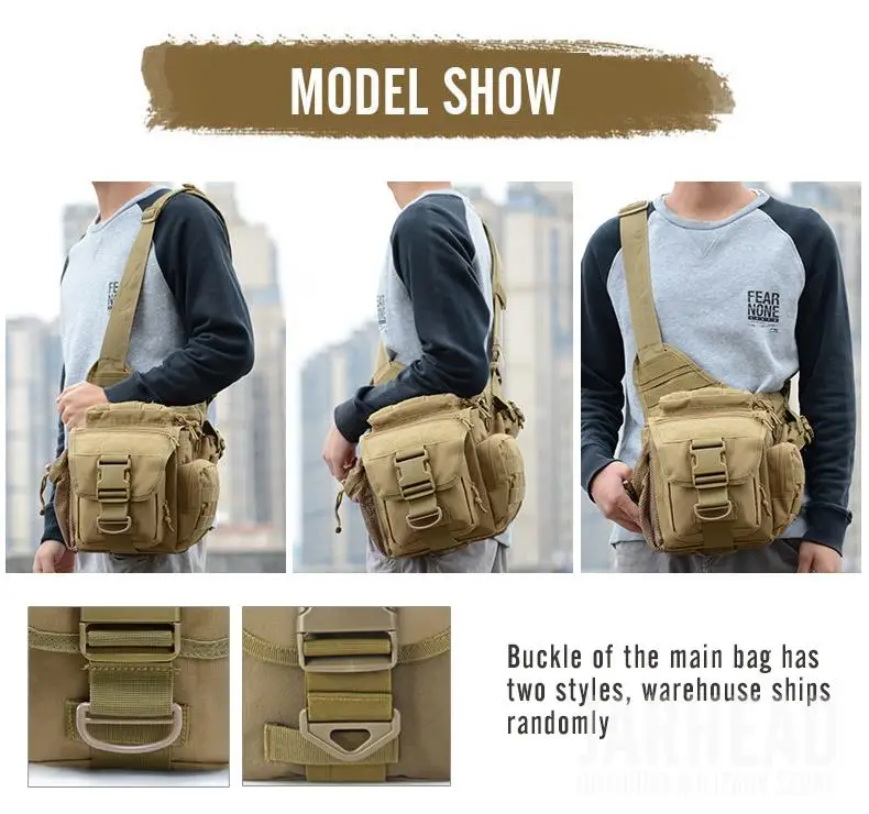 900D Taktische Umhängetasche Männer Camping Outdoor DSLR Kamera Tasche Sattel Camouflage Schulter Tasche Camping Wasserdichte Umhängetasche – Detail 5