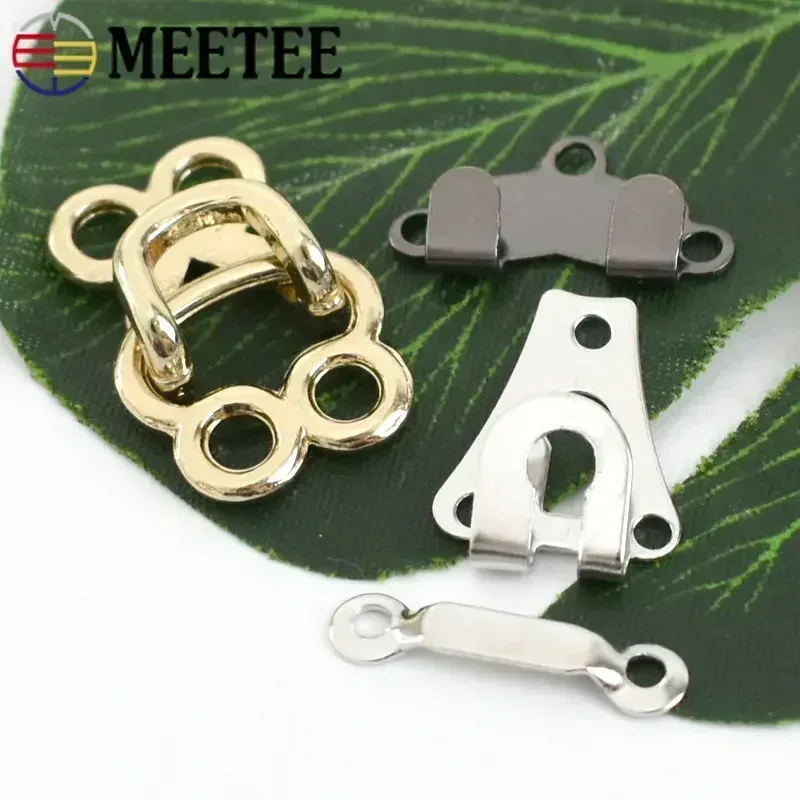 20/40Sets Metal Garment Sewing Hooks and Eyes Invisible Hidden Button Buckle Trousers Jeans Clothes Decorative Clasp Accessories