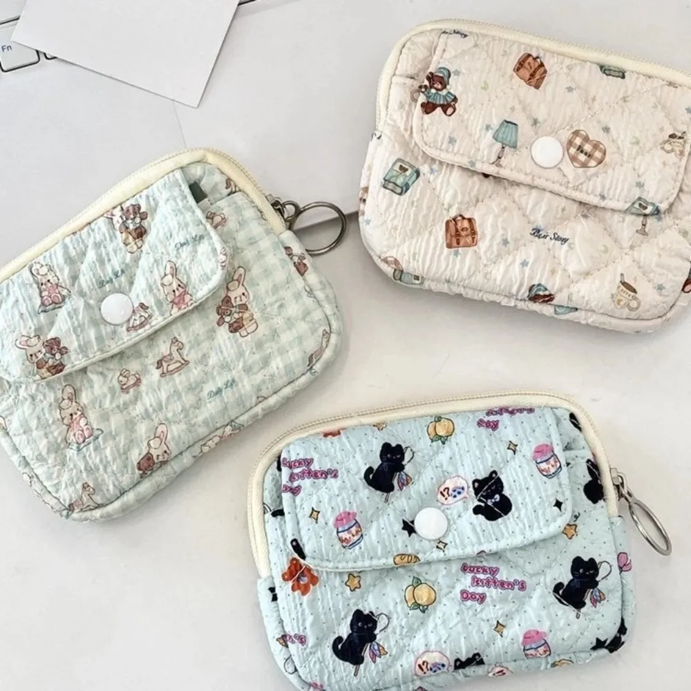 Cute Cartoon Wallet Coin Purse Card Holder Portable Money Bag Key Earphone Organizer Zipper Pouch Kids Gift Wallets for Woman