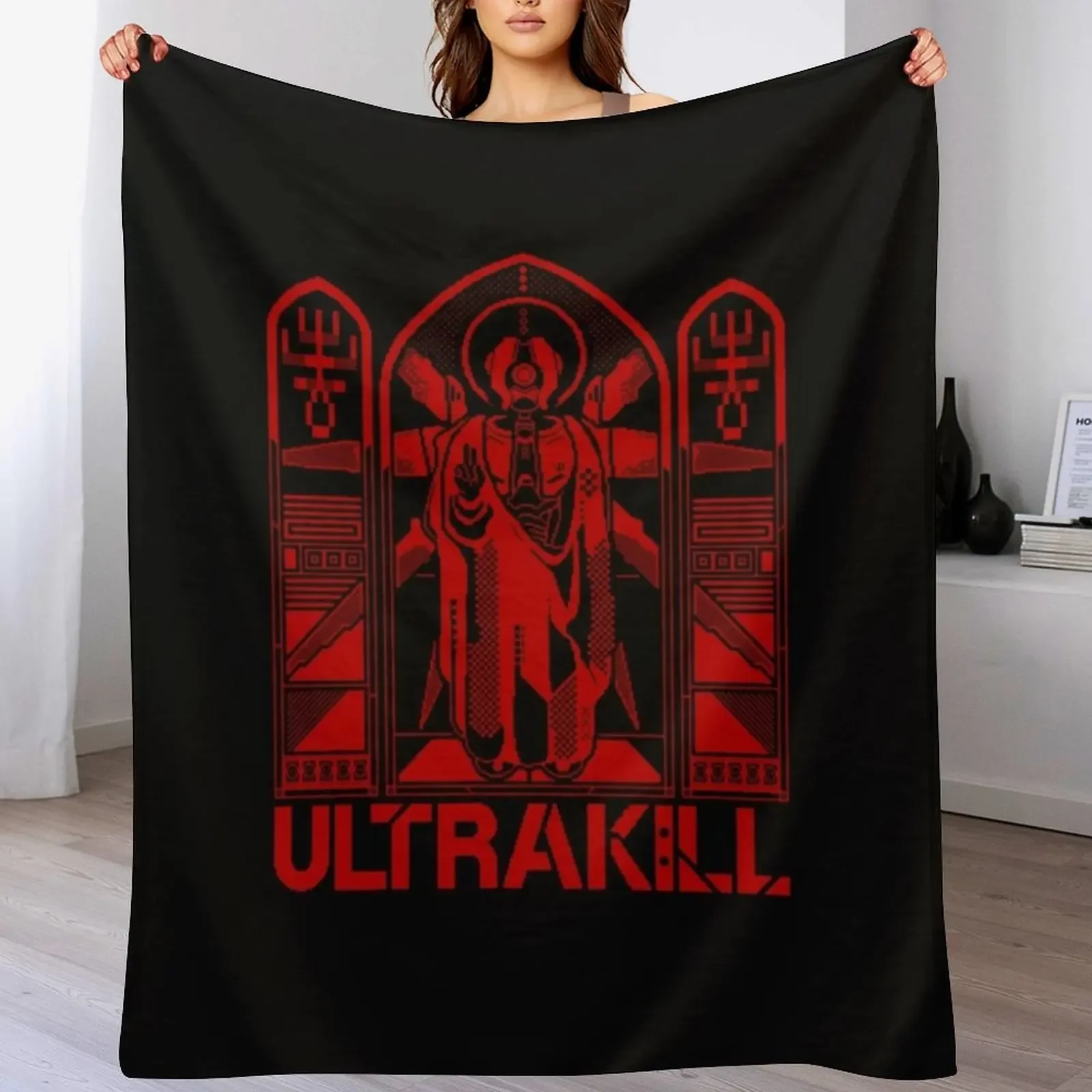 

Ultrakill v2 - Gabriel Ultrakill Throw Blanket Winter beds Heavy anime Plush Blankets