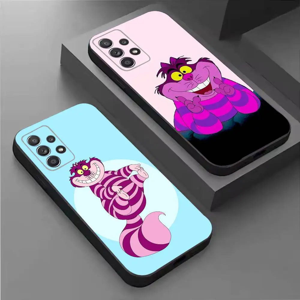 Cool C-Cheshire Cat  Phone Case For Samsung S26,25,24,21,22,21,20,10,9,8,7,6,5,Ultra,Plus,Fe,Lite Black Shell