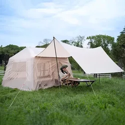Automatic Inflatable Tent for Outdoor Camping, Portable Folding Canopy, Overnight Equipment, Air Tent, 2 in 1, Camping Supplies