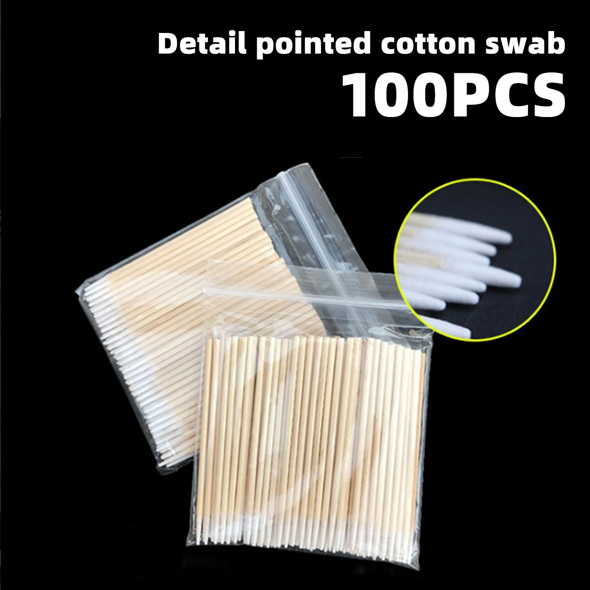 Hisopo de algodón desechable sin pelusa, microcepillo, hisopo de algodón, maquillaje de belleza y detalles del hogar, hisopo de algodón, herramienta de limpieza y eliminación