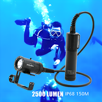 SFT40 2500 Lumen Rechargeable Canister Diving Lamp IP68 150M Aluminum Cave Wreck Tec Diver Underwater Diving Lights