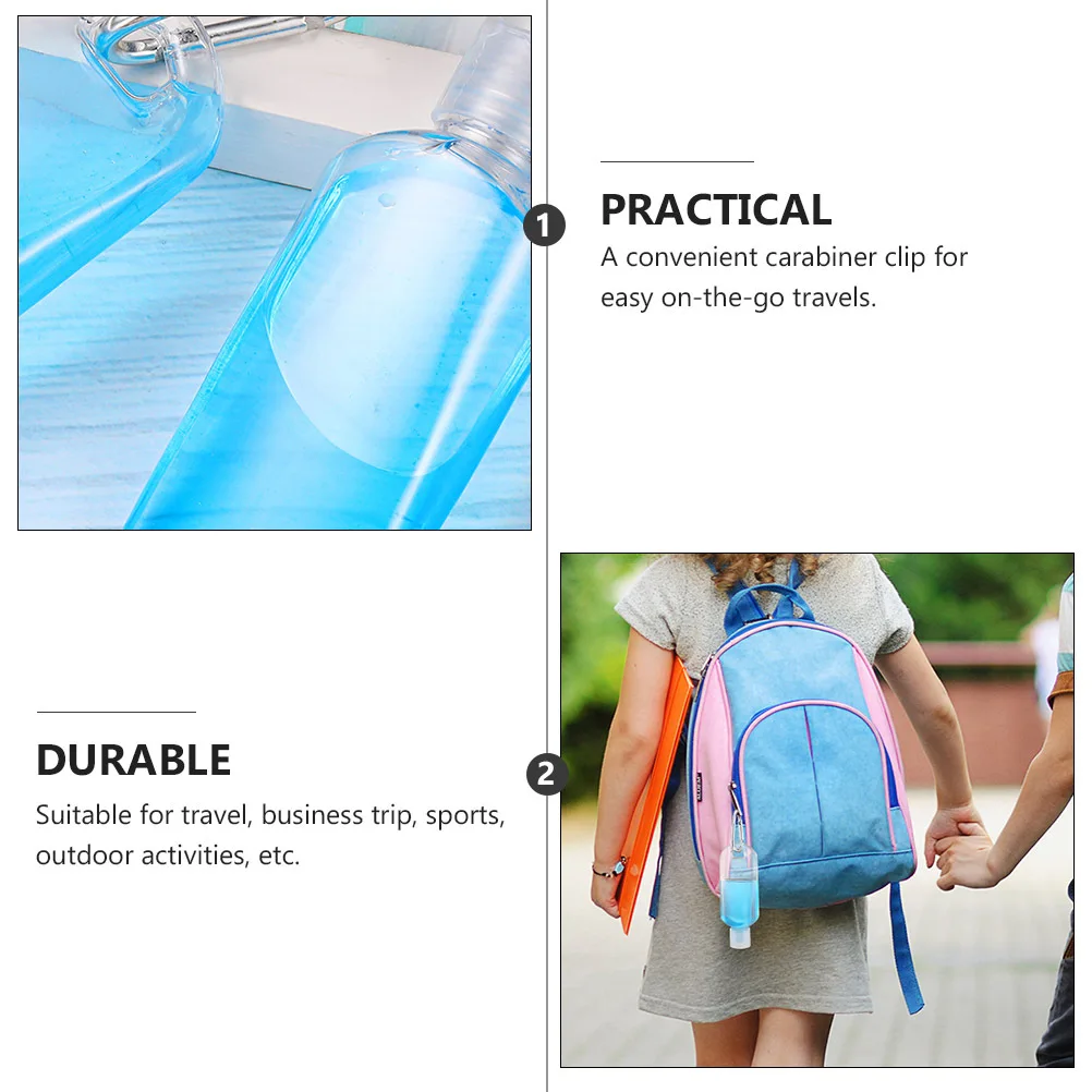 

12Pcs Hook Empty Travel Bottles Refillable Plastic Containers for Shampoo Lotion Hand Cream Face Wash Organizer Travel Use