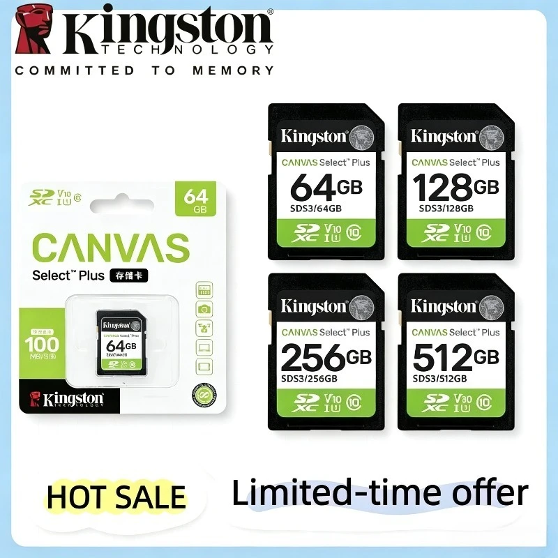 original-kingston-canvas-select-plus-sd-card-32gb-64gb-128gb-256gb-memory-card-up-to-100mb-s-read-sds2-flash-card-c10-for-camera