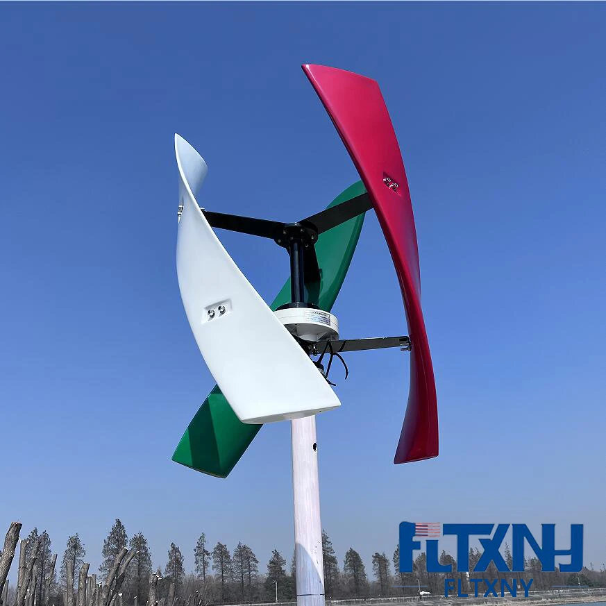 

Home 1000W 12V 24V 48V Vertical Wind Power Electric Turbine Generator Free Energy Low Noise Windmill With MPPT Hybrid Controller