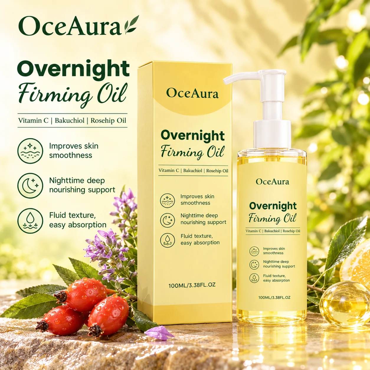 OceAura | Übernachtendes Straf – Face Oil Rosehip Bewertung und Preis