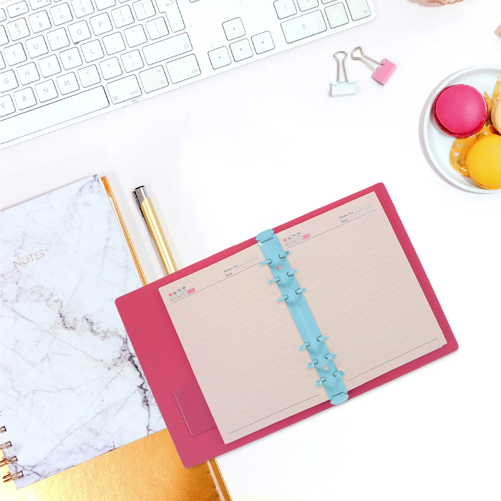 

2Pcs Metal Loose Leaf Binder Clips Ring Binder Mechanism Spine Inserts for Notebook Planner Organizer DIY Binding Clips