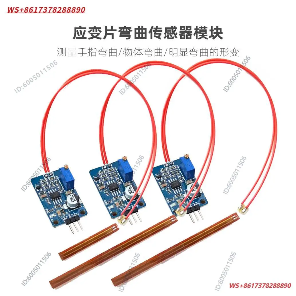 Strain gauge module, high precision bending sensor, forward and reverse bending angle, alternative to flex sensor