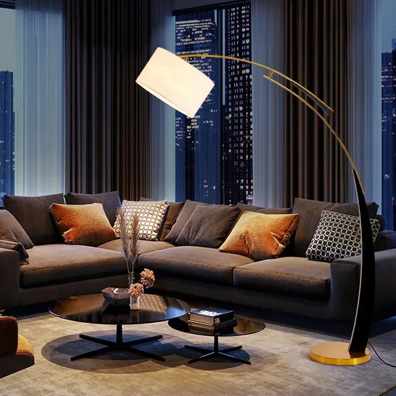 Nordic Living Room Sofa Floor Lamp Modern Simple Large Fish Standing Lamp for Bedroom Bedside Lamp LED Lighting Home Decoration
