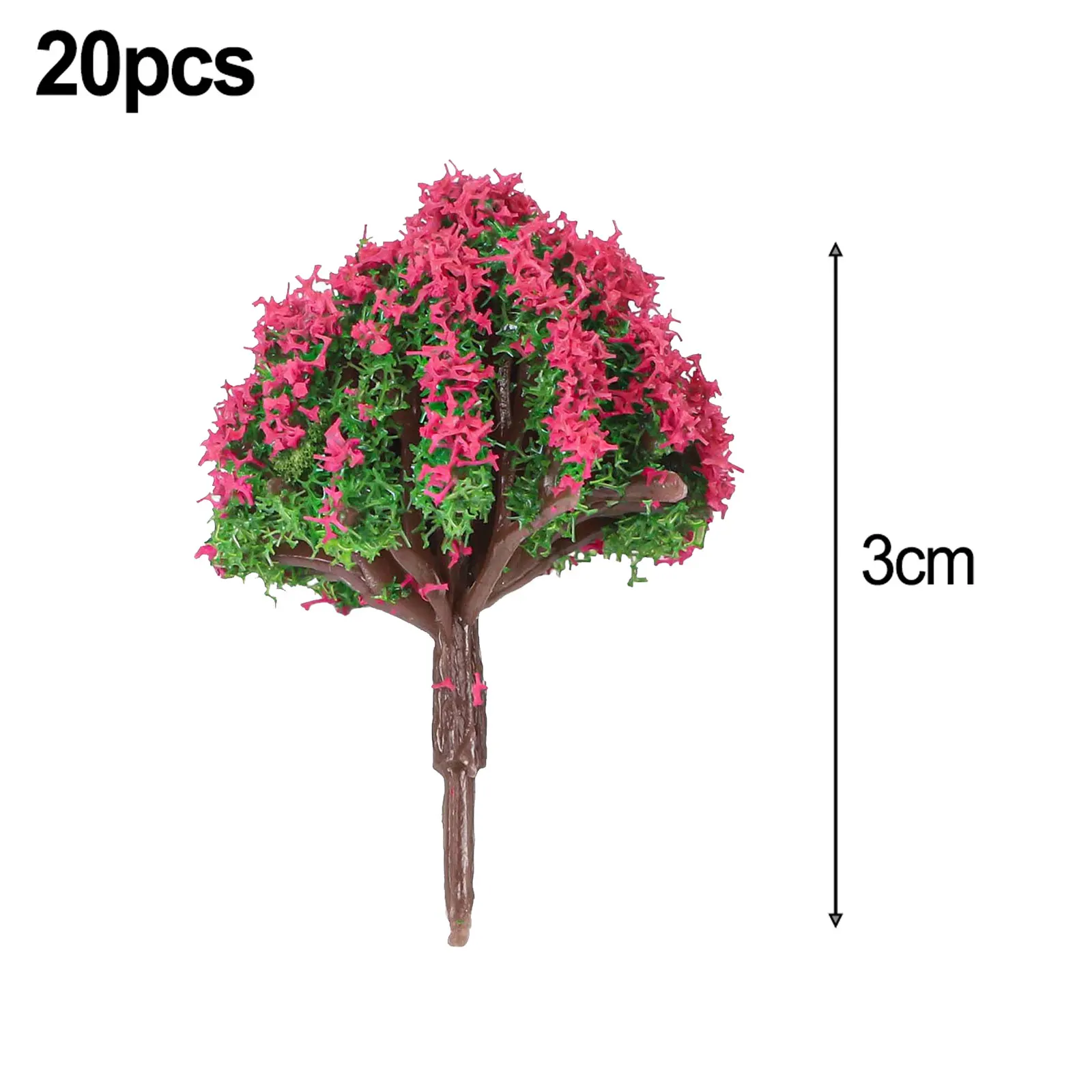 20Pcs 3CM Mini Model Trees Landscape Decor Train Layout Accessories DIY For DIY Landscapes To Create A More Natural Look