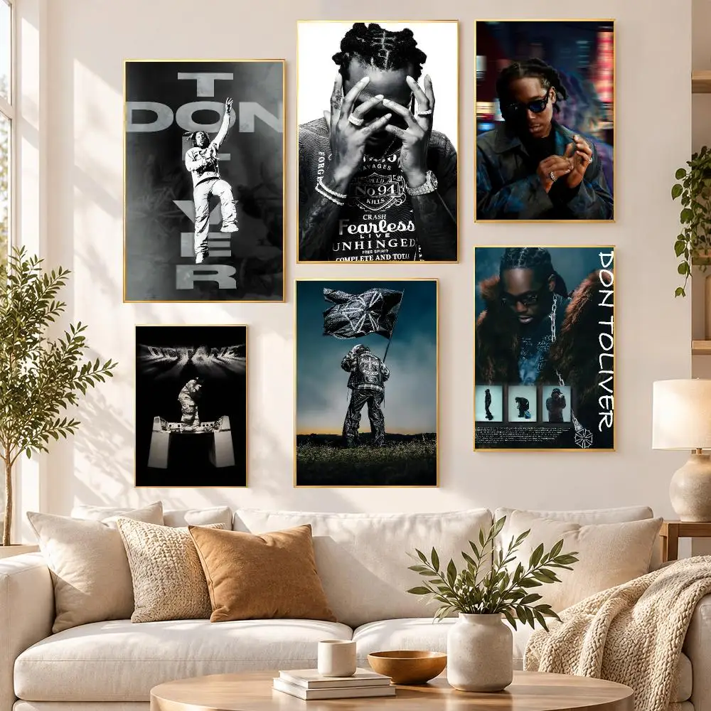 Music Popular Modern TV Don Toliver Poster HD Waterproof PP Self Adhesive Aesthetic Bedroom Dorm Gaming Room Home Decor Gift