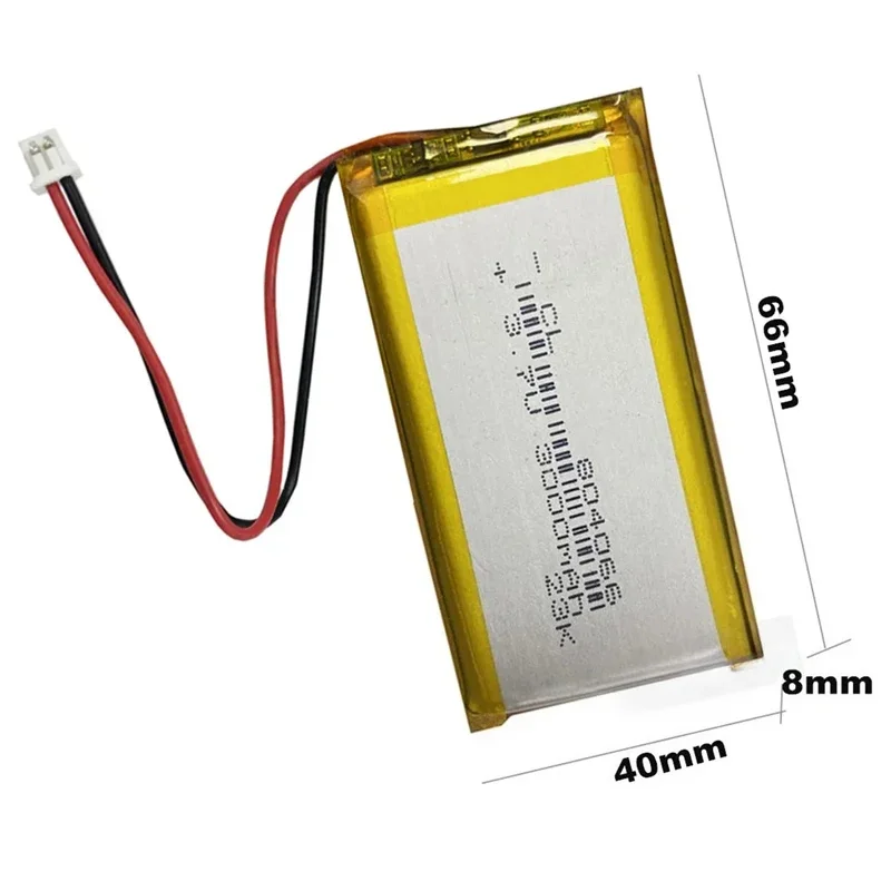 3000mAh 804066 بطارية ليثيوم بوليمر 3.7 فولت بطارية ليثيوم بوليمر قابلة للشحن PH2.0 التوصيل لوحدة التحكم مفتوحة المصدر R36S لعبة آلة