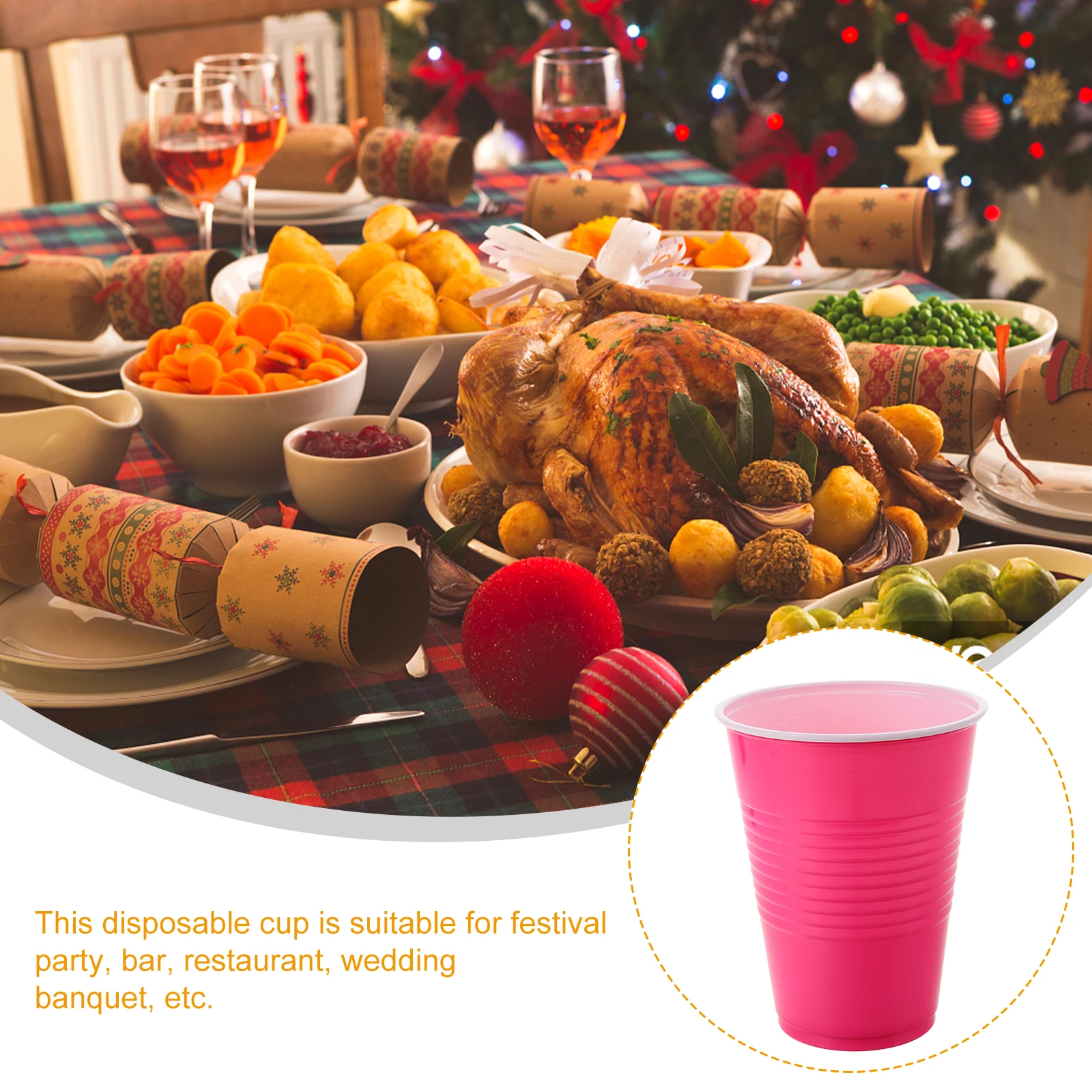 

20 Pcs Disposable Pink Wedding Party Decoration Drink Water Plastic Plastic Cups For Party Cups Disposable Sturdy Safe