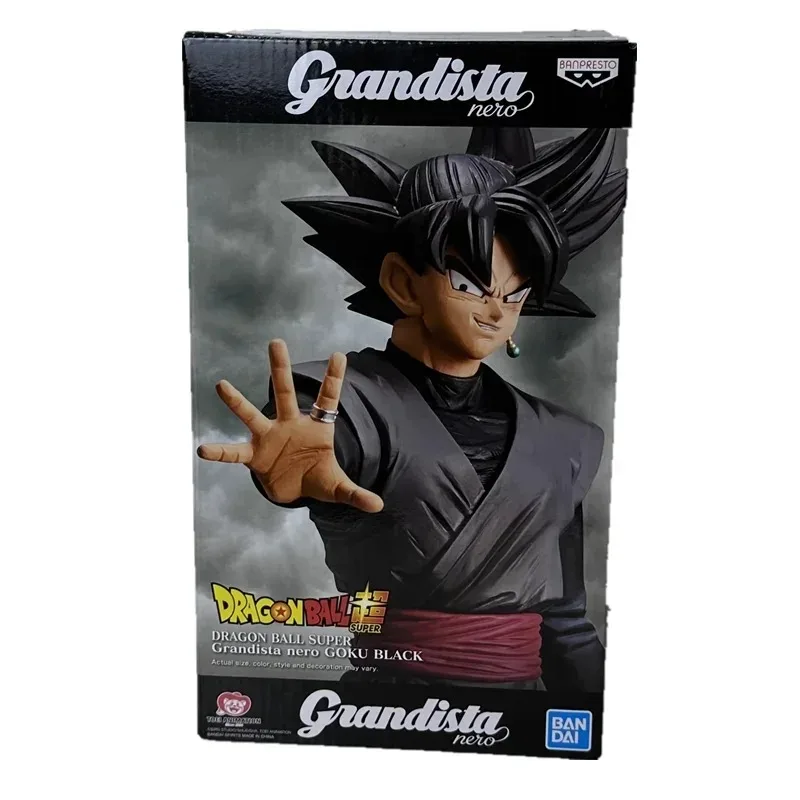 Bandai original banpresto anime dragon ball preto goku grandista preto zamasu pvc figura de ação modelo colecionável brinquedos presentes