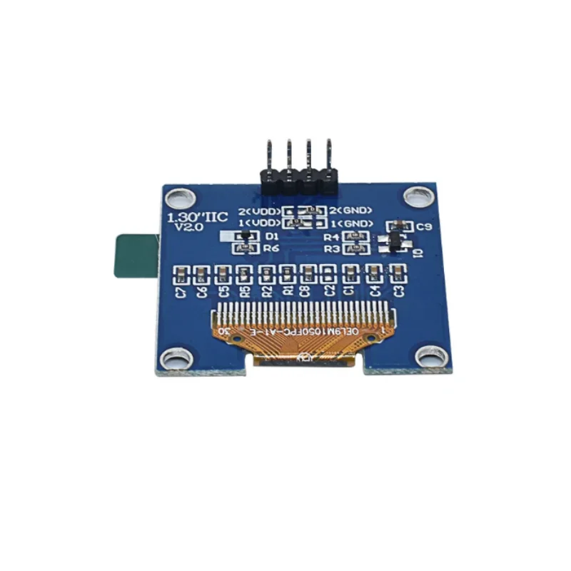 OLED Display Module for Arduino, IIC Serial, White, Blue, LCD Screen Board, VDD, GND, SCK, SDA, 128X64, I2C, SH1106, 1.3 inch