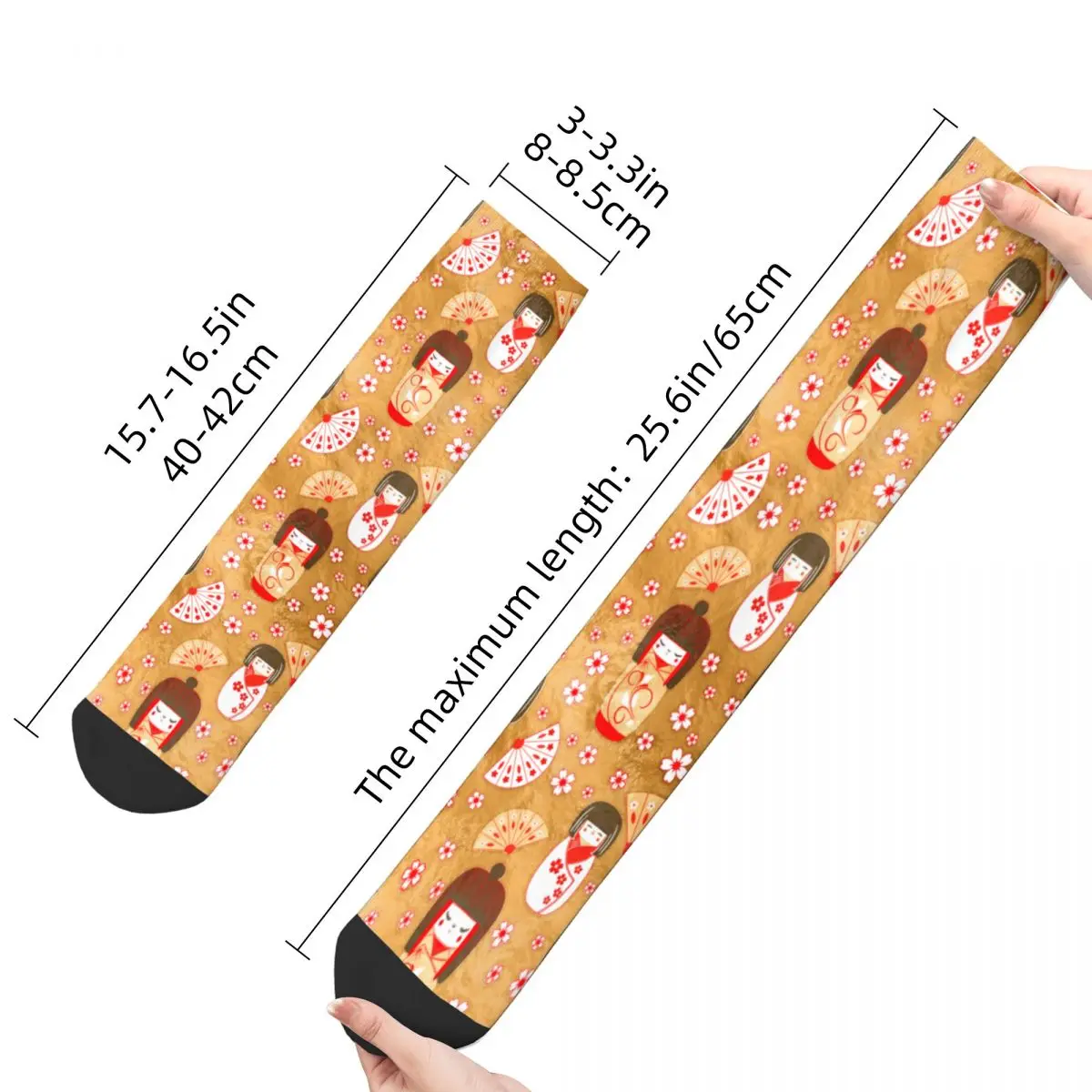 Happy Funny Male Men Socks Harajuku Japanese Dolls Sock Polyester Kokeshi Skateboard Women Stockings Spring Summer Autumn Winter