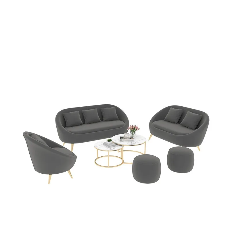 

Curved sofa combination wedding shop reception sofa chair small apartment living room