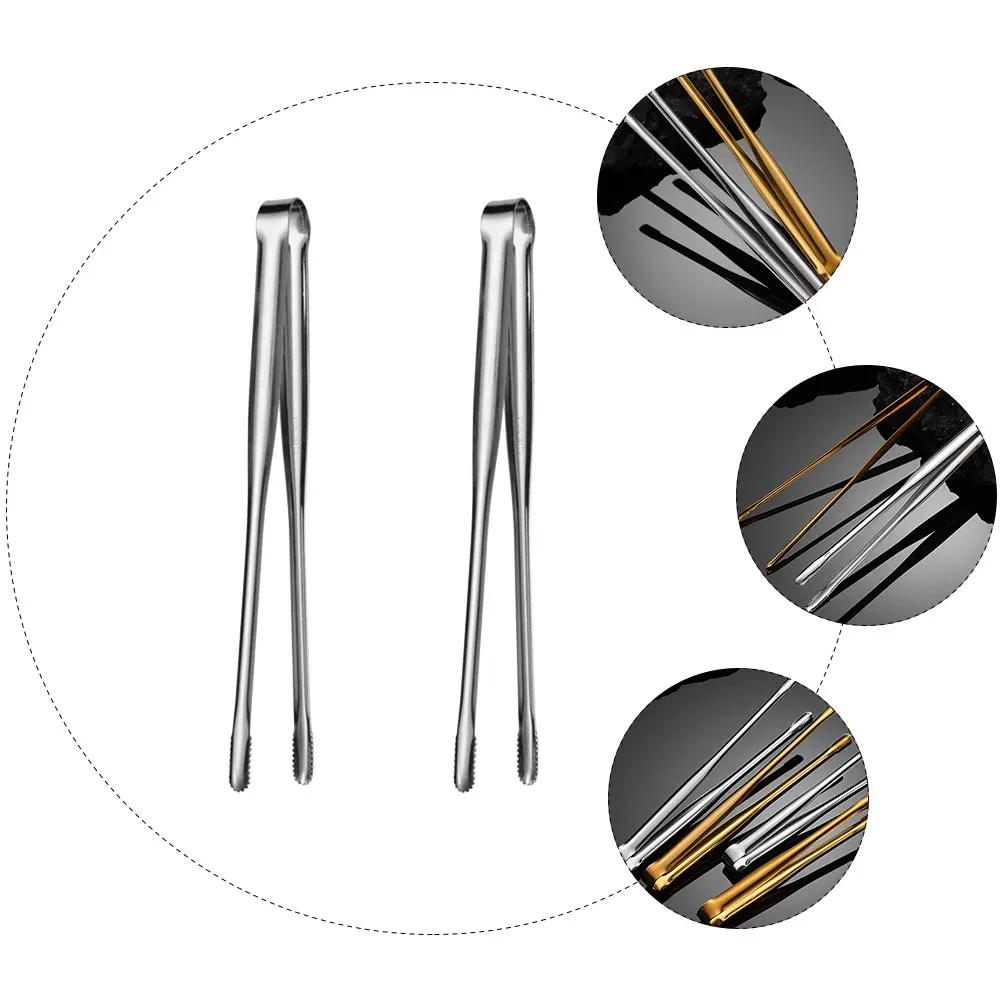 

2Pcs Stainless Steel BBQ Tongs 304 Heat Resistant Lightweight Kitchen Tool for Barbecue Party Picnic Steak Food Grips