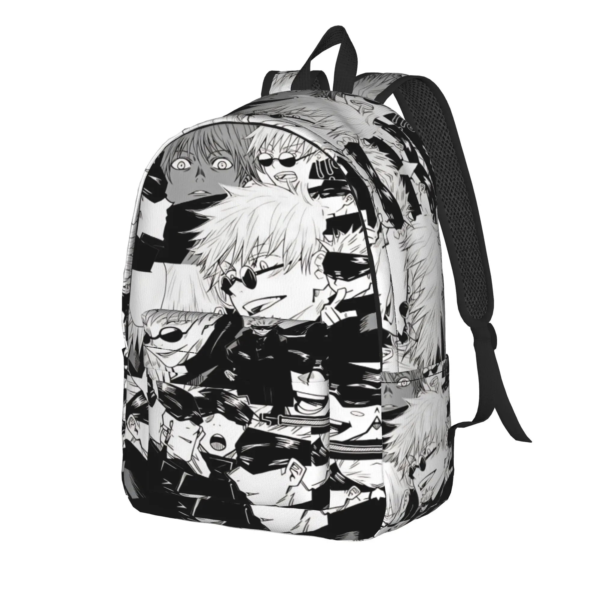 Anime Satoru Gojo Backpack  Girl Polyester Sport Backpacks Big Streetwear School Bags Rucksack